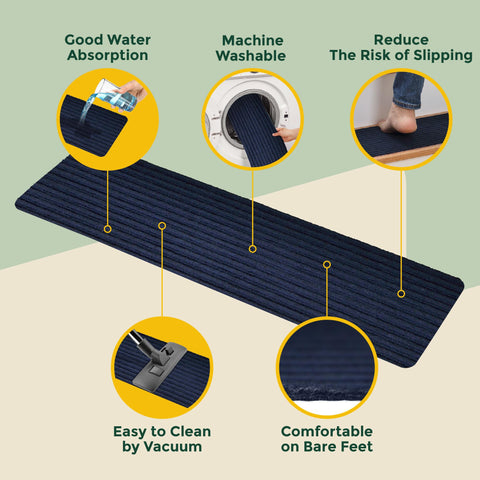 MBIGM machine-washable stair tread for quick cleaning and renewed look