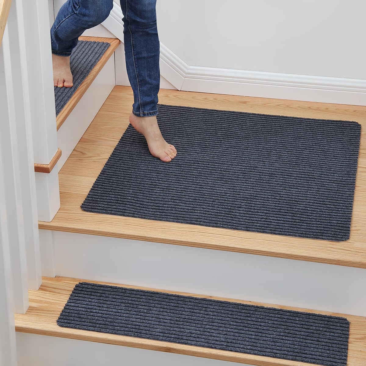 MBIGM non-slip stair tread 30x30 gray provides secure footing on every step