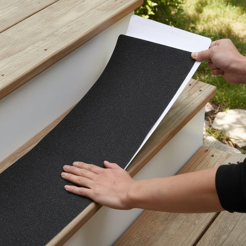 MBIGM non-slip stair tread 8x30 pack provides reliable foothold for outdoor stairs.