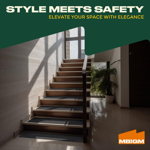 MBIGM stair entryway treads protect against slips on entryways.