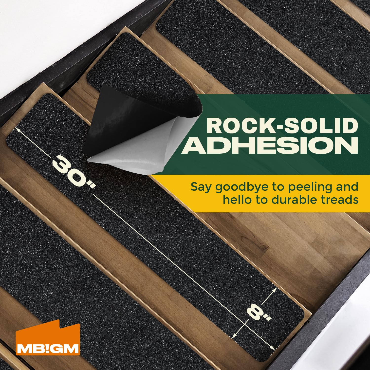 MBIGM weatherproof stair tape stays adhered through seasons and rain.