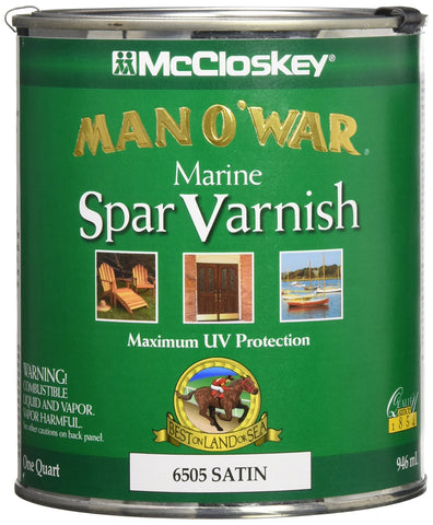 McCloskey 6505 VOC Mow Spar Satin bottle protects interior and exterior wood