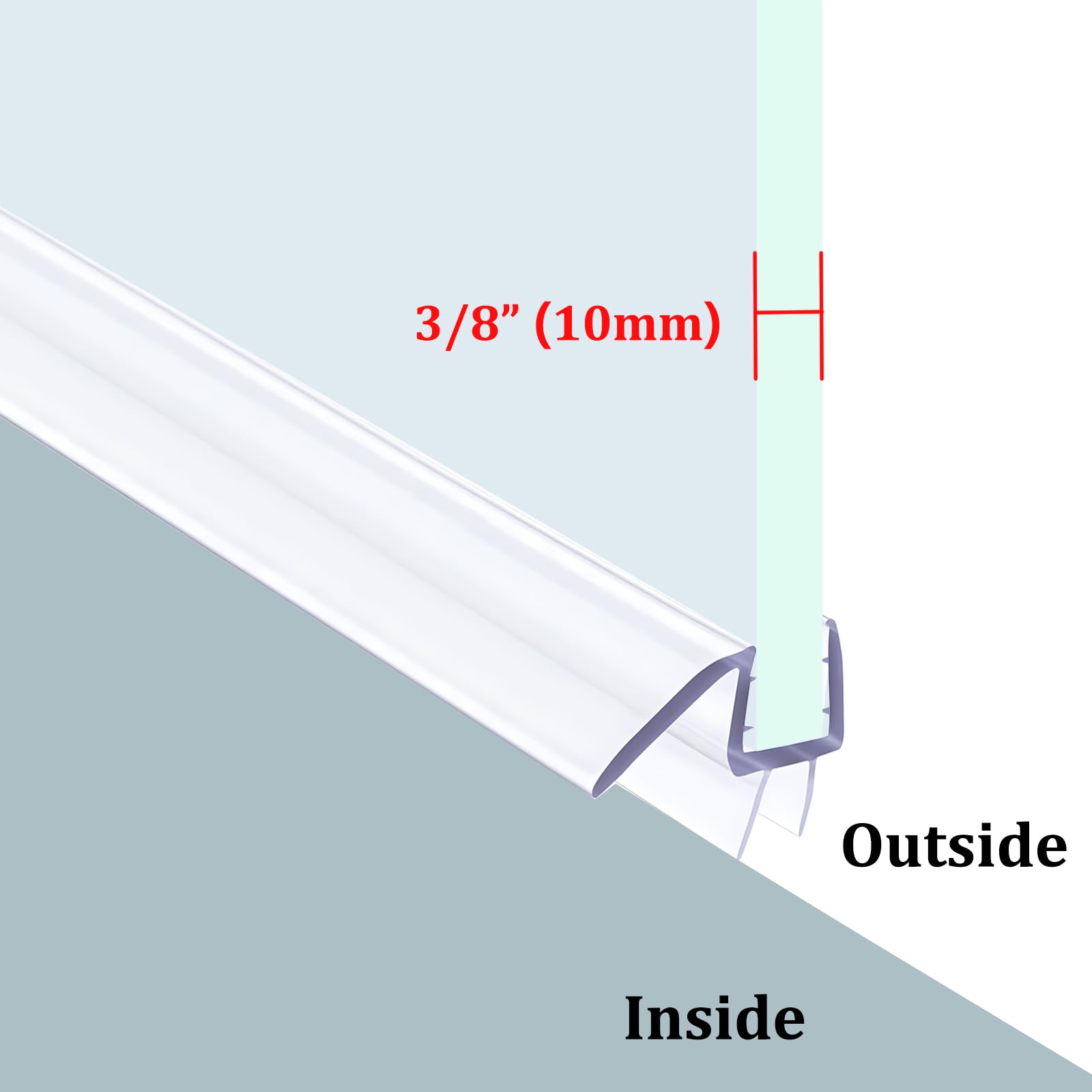 MCOCOD easy-install shower seal shown without adhesive