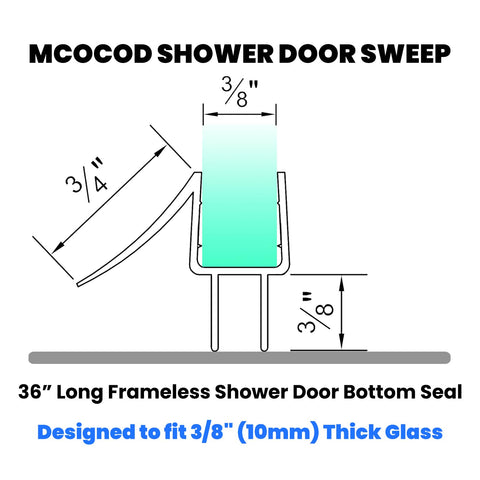 MCOCOD ultra-clear polycarbonate shower seal demonstrates clarity and durability