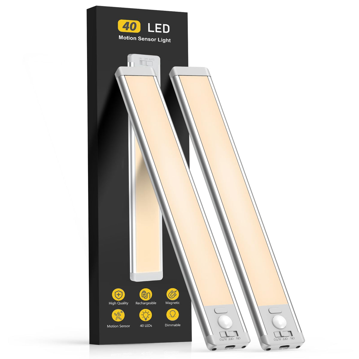 MCGOR 10-inch under-cabinet light with motion sensor illuminating kitchen tasks