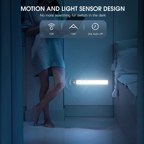 MCGOR motion sensor LED light auto-activates on entry in dark spaces