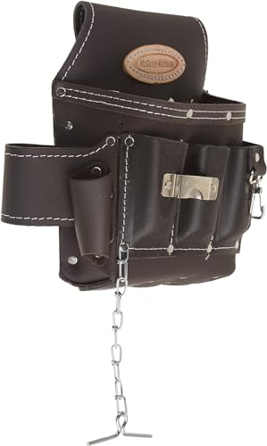 McGuire-Nicholas 526-CC brown pouch open pocket shows multi-tool organization