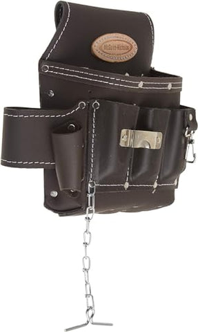 McGuire-Nicholas 526-CC brown pouch open pocket shows multi-tool organization