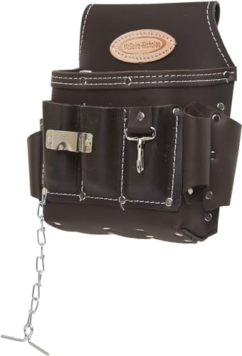 McGuire-Nicholas 526-CC brown pouch with tape clip for quick tape measure access