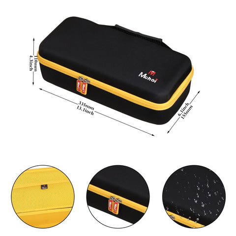 Mchoi case mesh pocket stores accessories neatly.