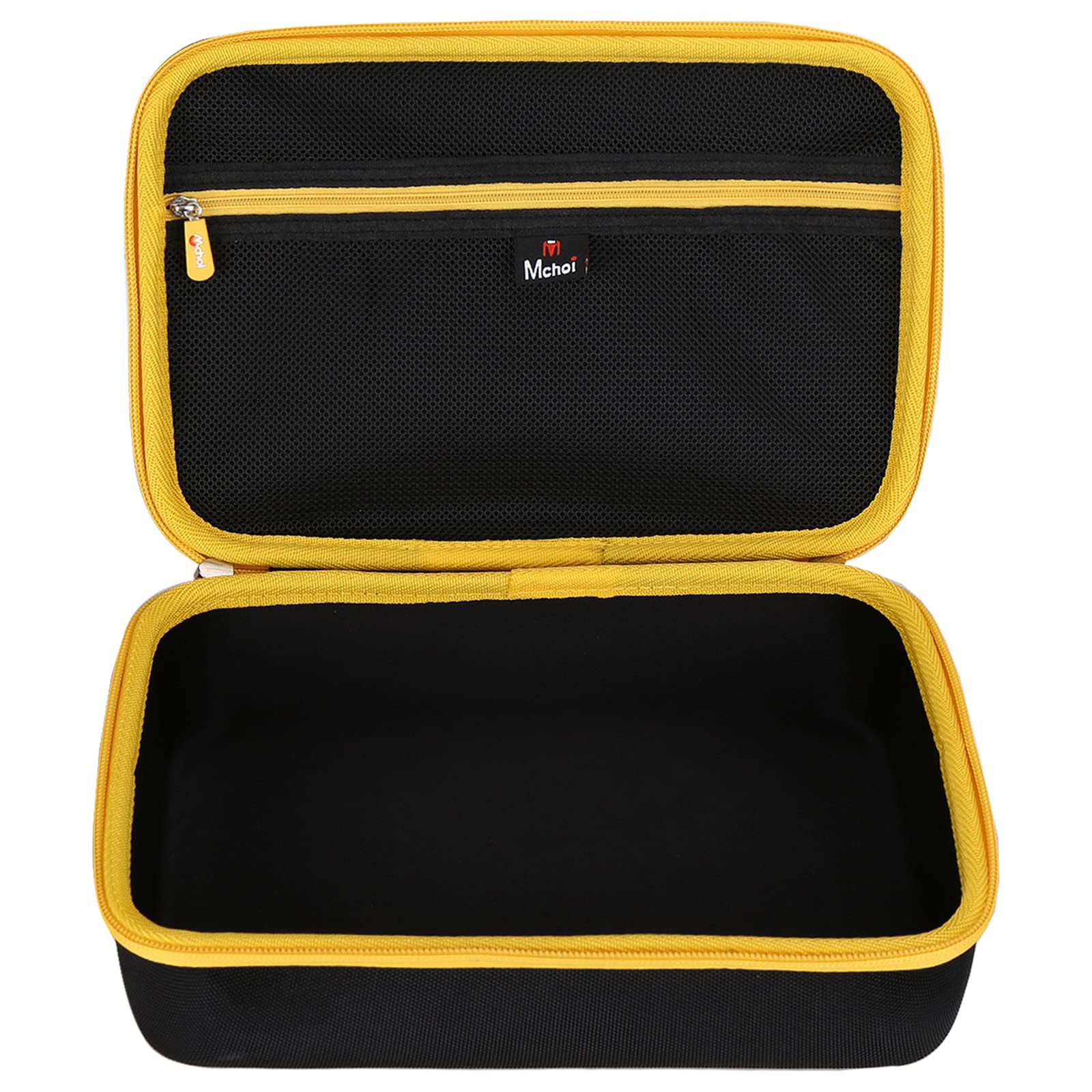 Mesh pocket stores accessories for quick access on site.