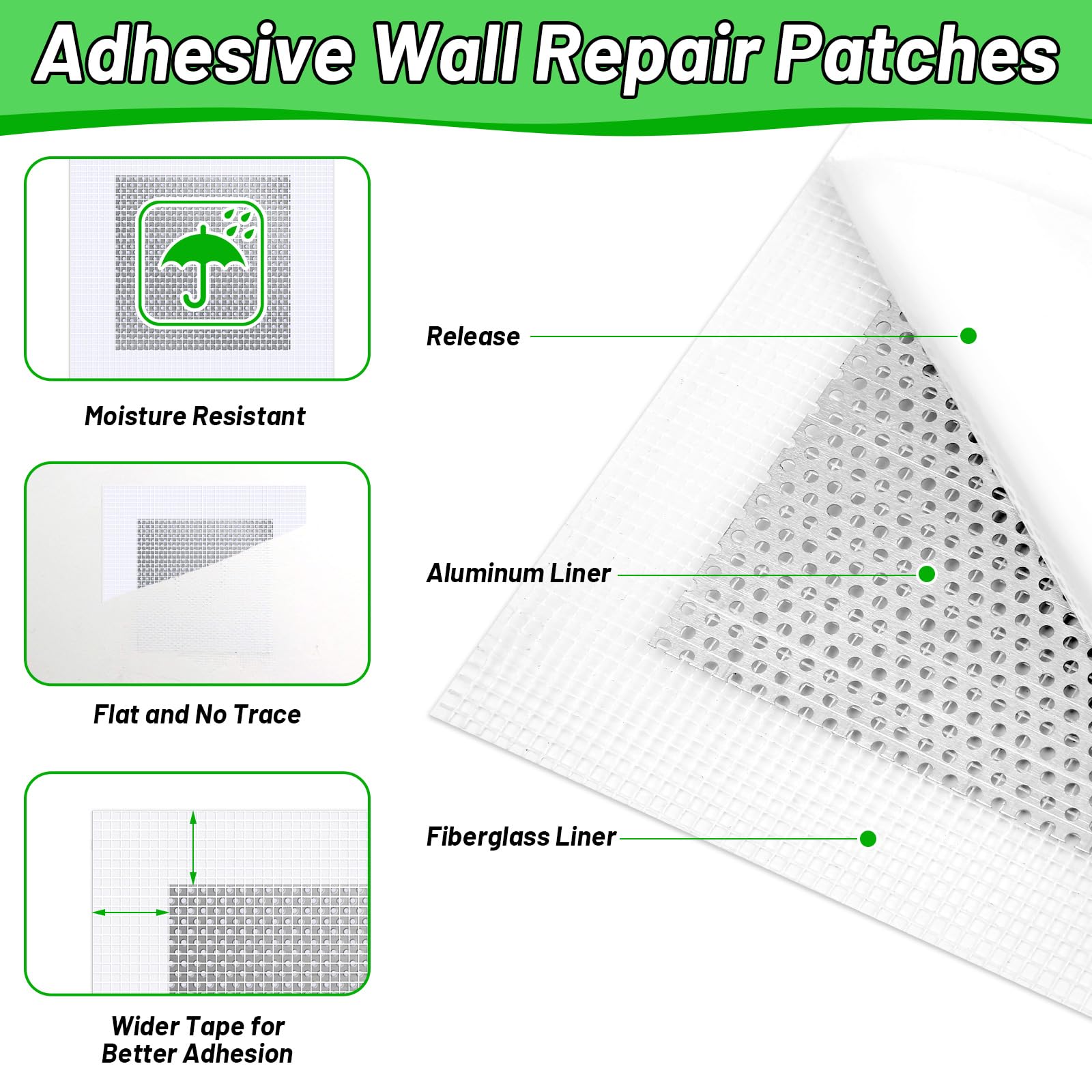 McKanti 2-inch metal drywall patch for hole repair