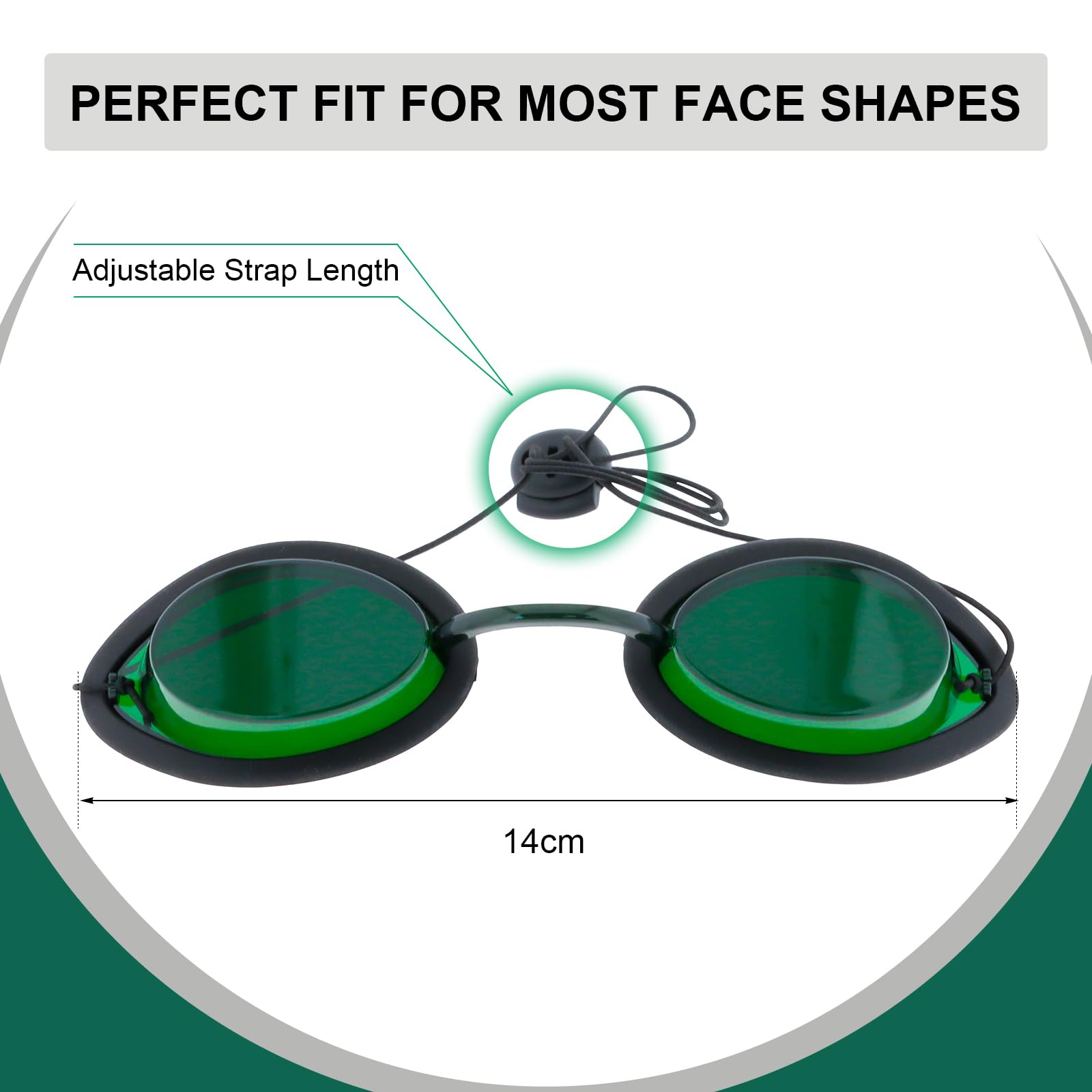MCWlaser goggles feature soft edge lenses for comfortable long sessions.