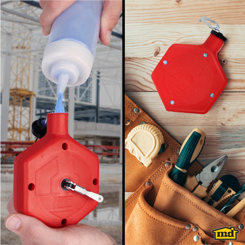 M-D chalk reel suitable for wood, concrete, and drywall surfaces