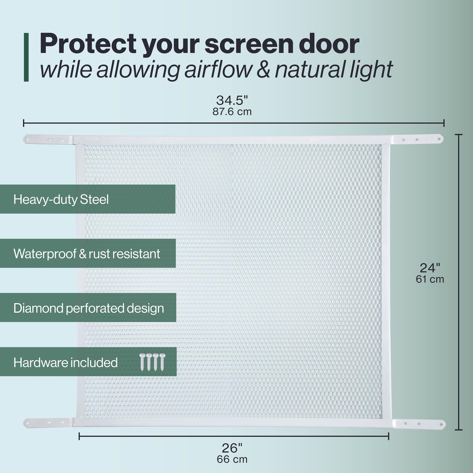 M-D Building Products Door Grille cut-to-size for versatile door use and easy customization