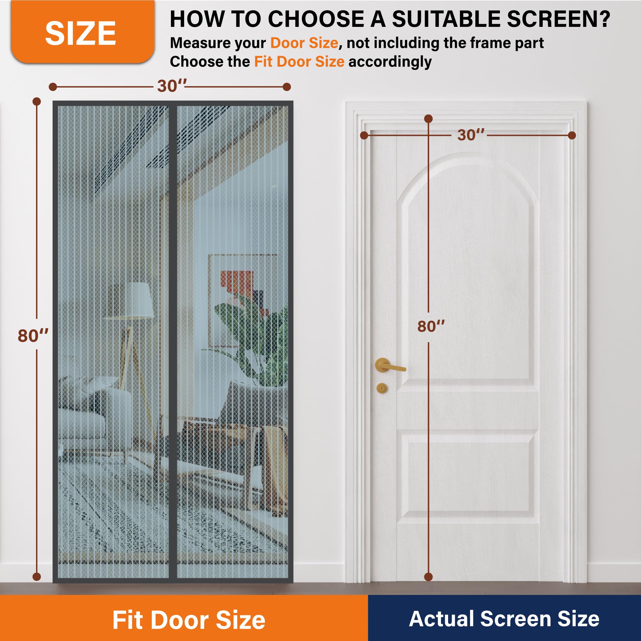 Mdavo screen door closure magnets closeup demonstrating automatic seal