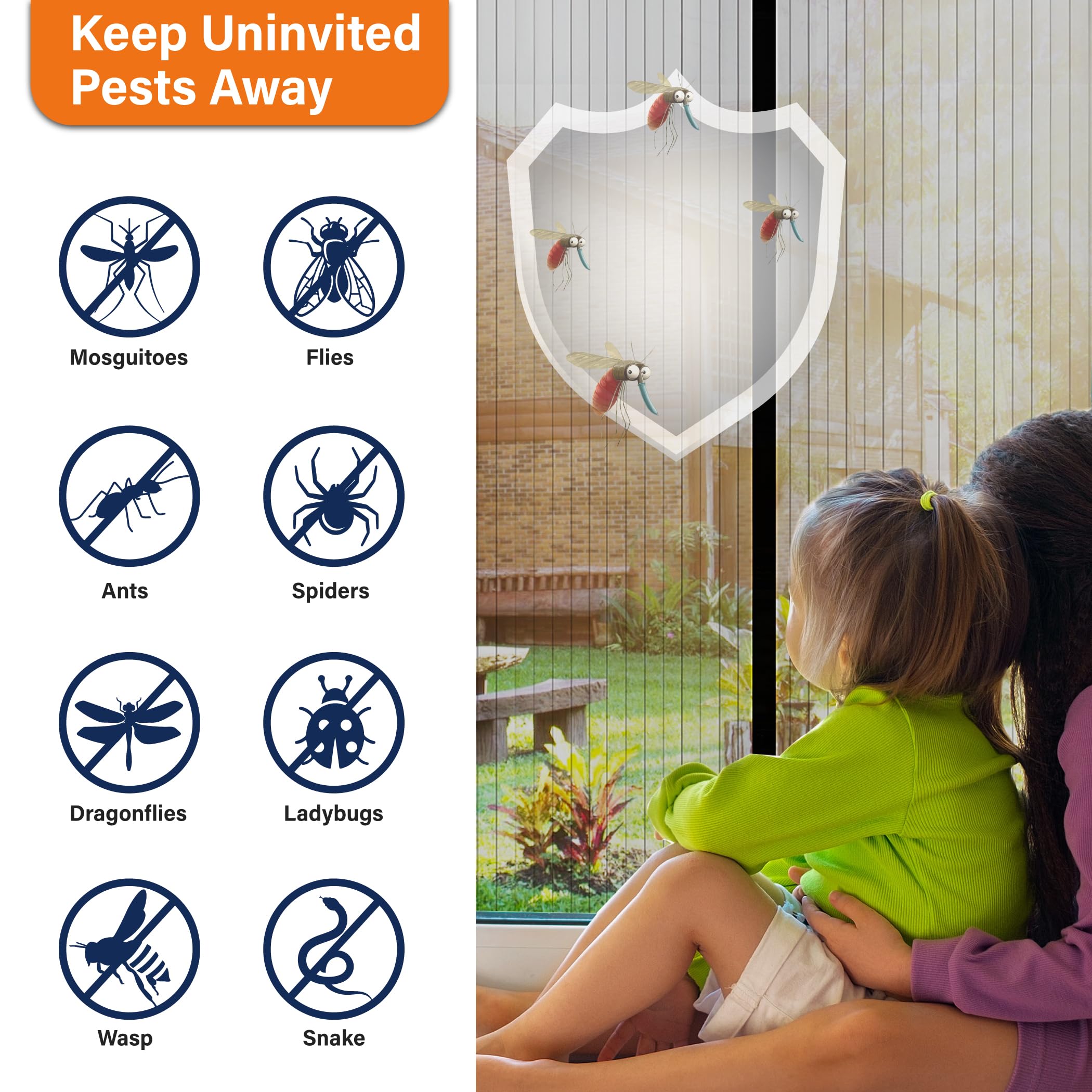 Mdavo screen door washable and portable for seasonal use.
