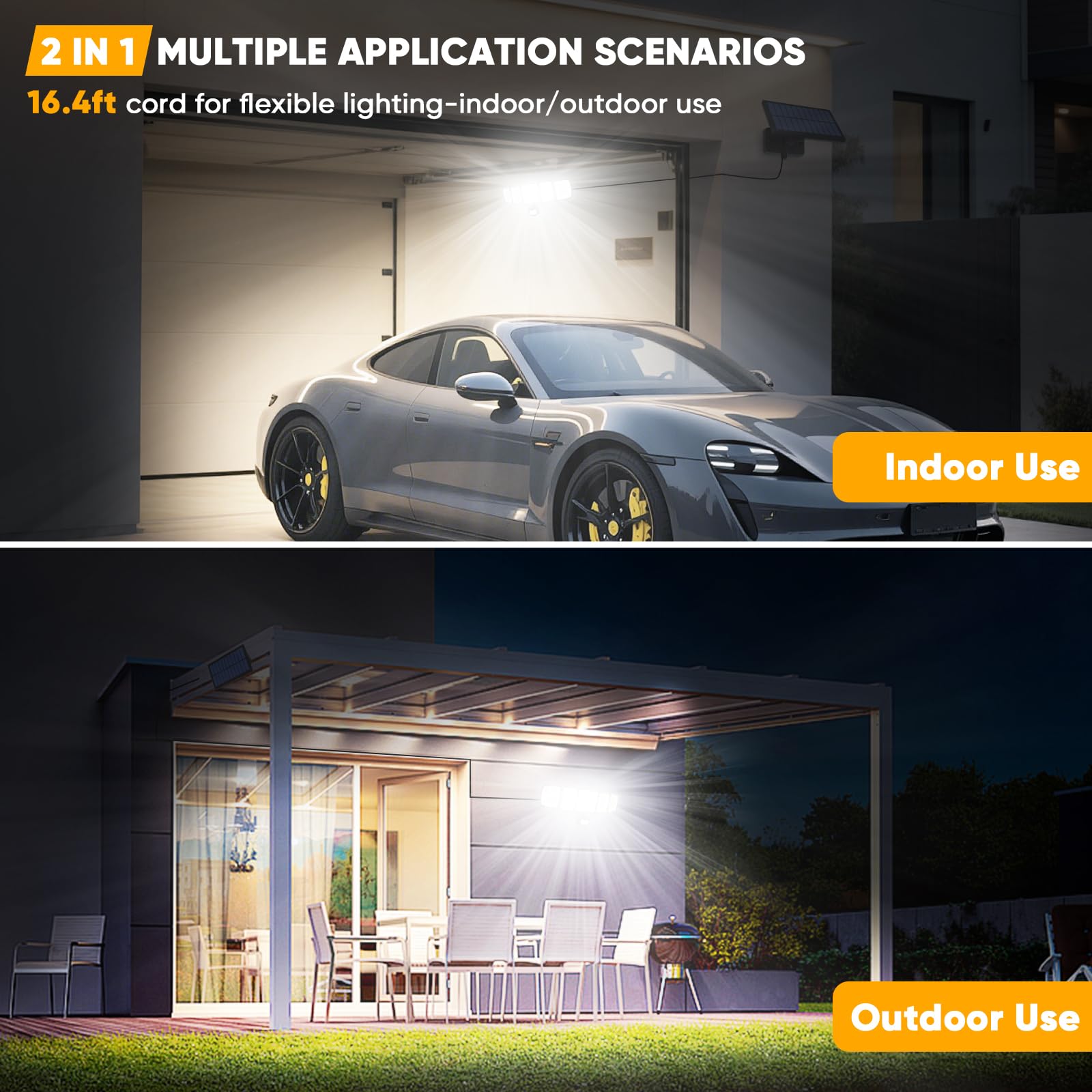 MDCMDCM solar motion lights deliver 3000 lumens for clear night visibility