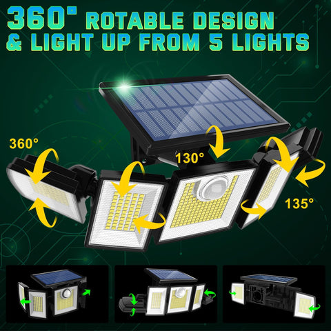 Three brightness levels and three modes tailor lighting to your needs