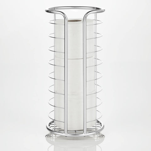 Freestanding design rests securely on any bathroom surface