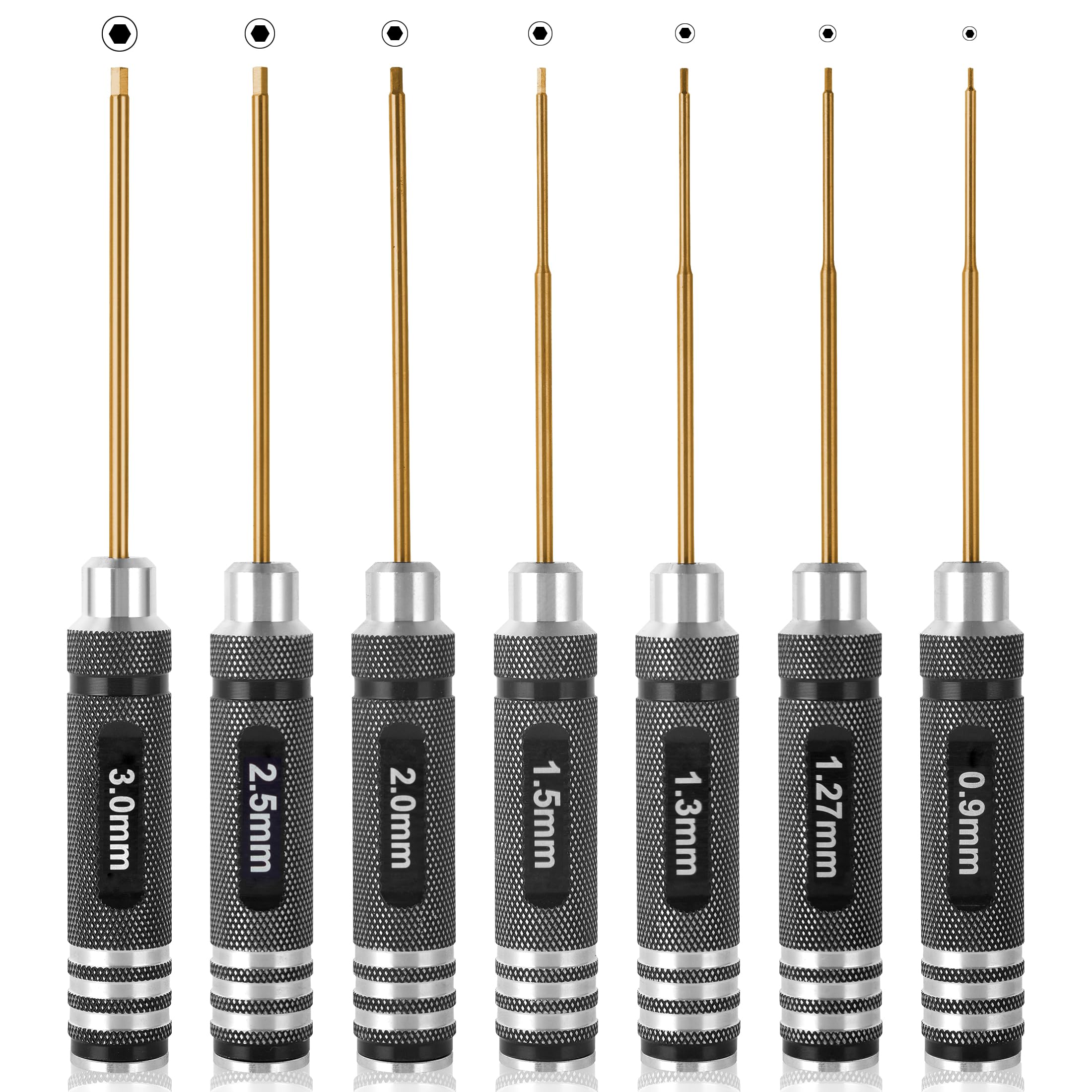 MDLHOBBY 0.9mm Ti-plated hex screwdriver for precise RC assembly