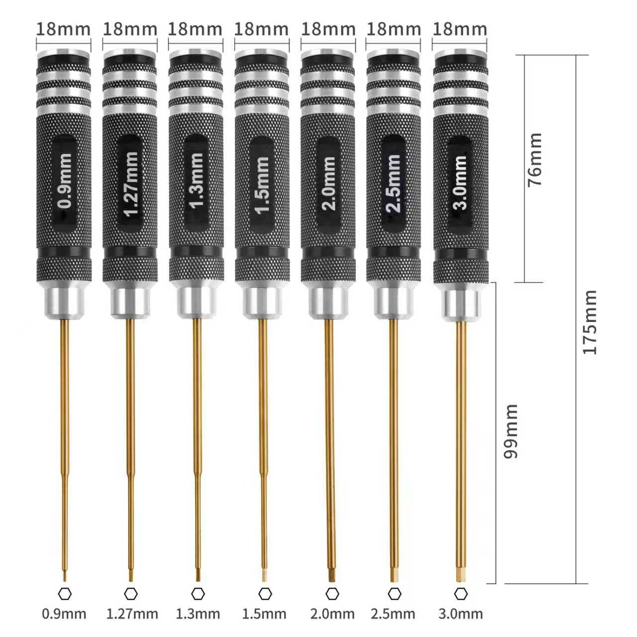 MDLHOBBY 1.27mm Ti-plated hex screwdriver for steady drone maintenance
