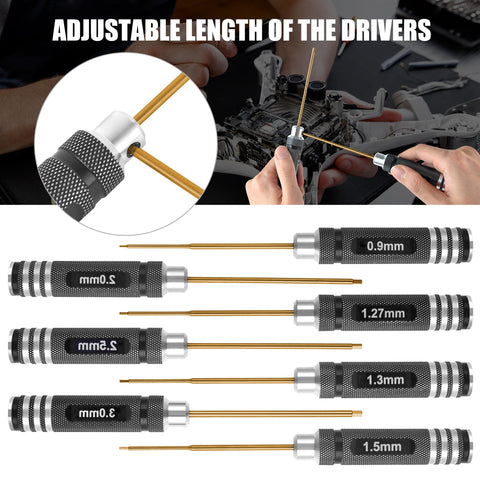 MDLHOBBY 1.3mm Ti-plated hex screwdriver for secure screws