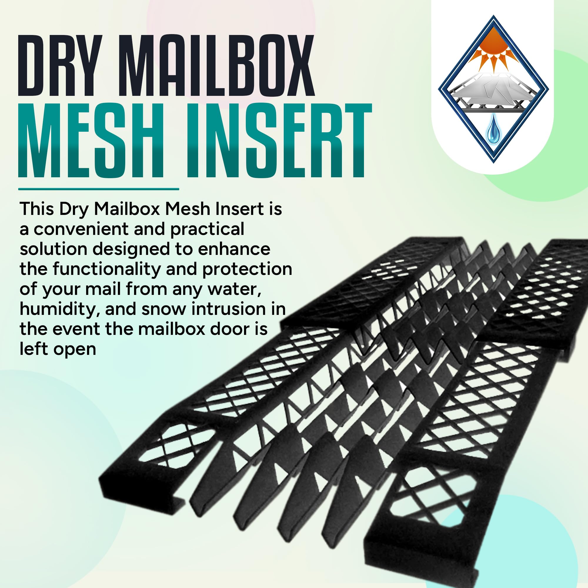 MDLMI universal waterproof mailbox liner provides rain guard and airflow for dry mail.