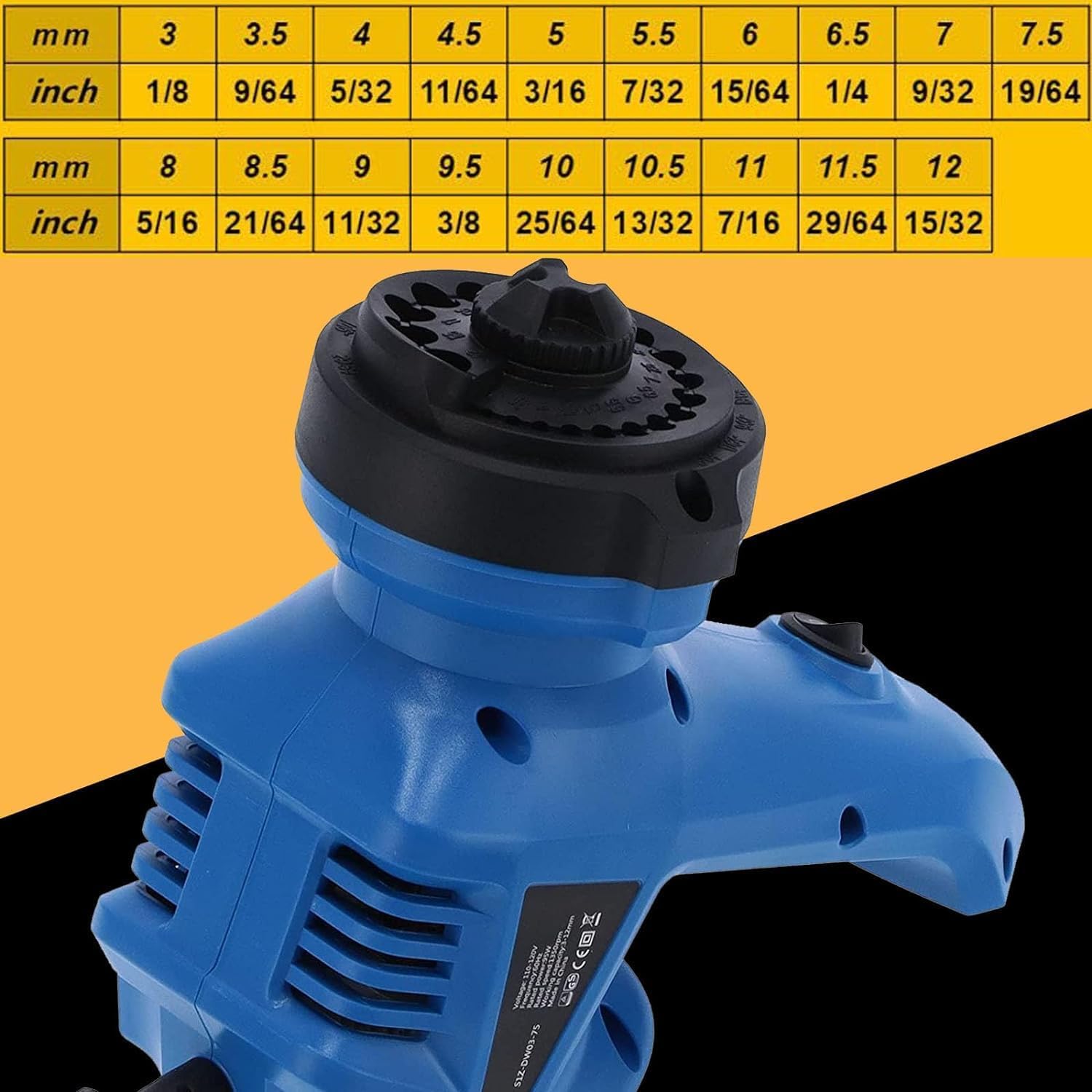 MDPSDS drill bit sharpener plugged in for easy home use