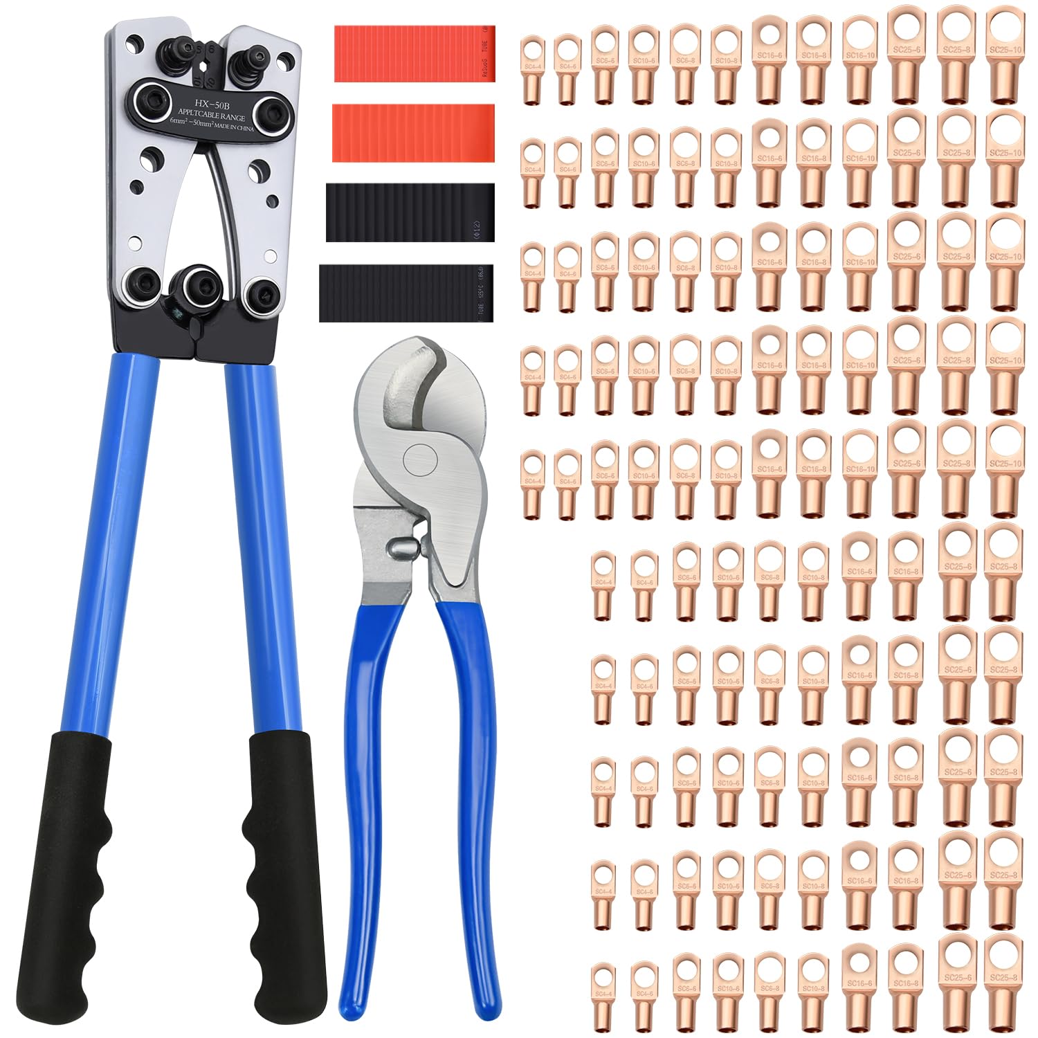Mdvora cable lug crimping tool in use for secure electrical connections.