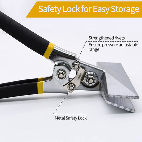 Ergonomic handle on the Mdvora hand seamer reduces fatigue during use.