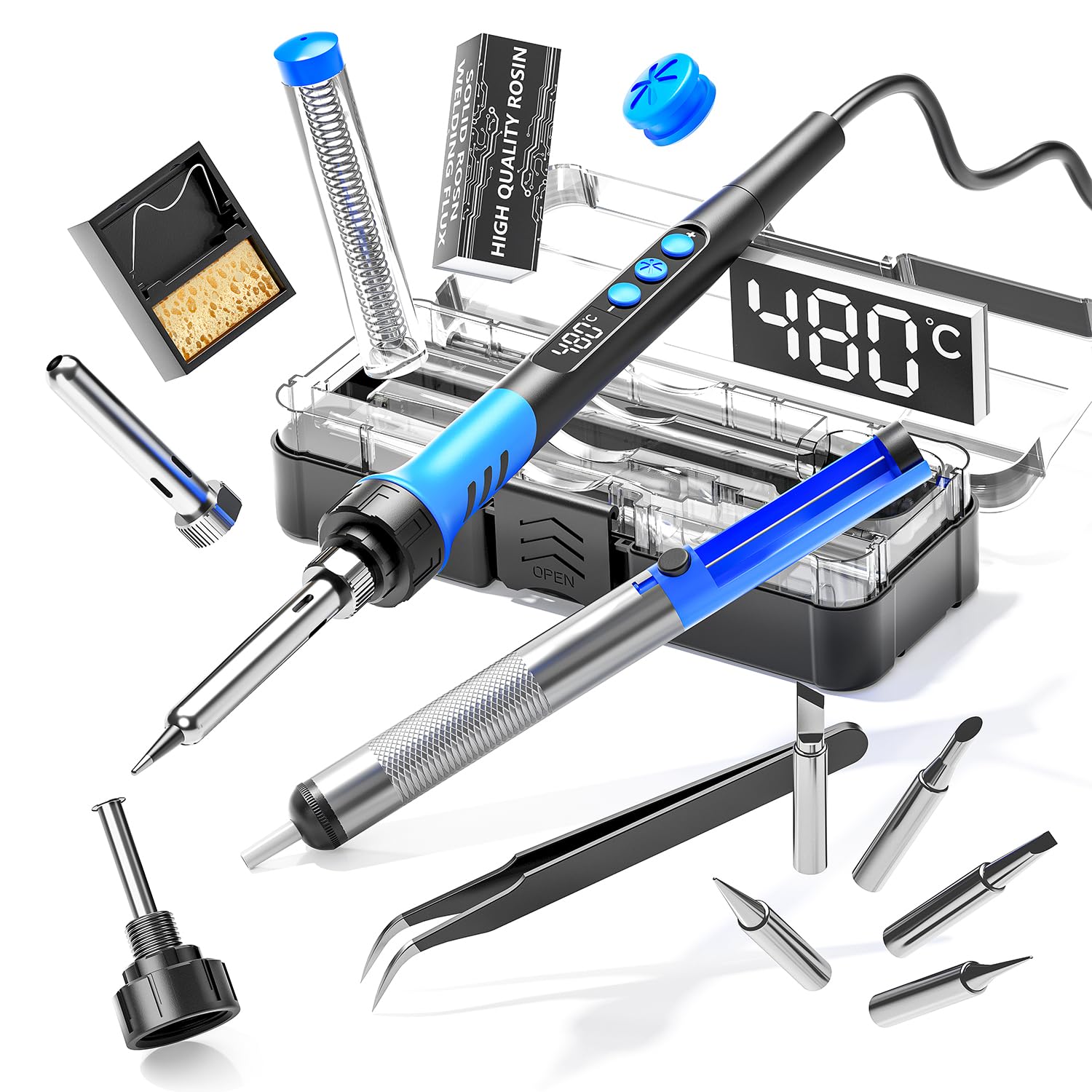 MEAKEST soldering iron kit stand holder keeps your workspace organized and safe.