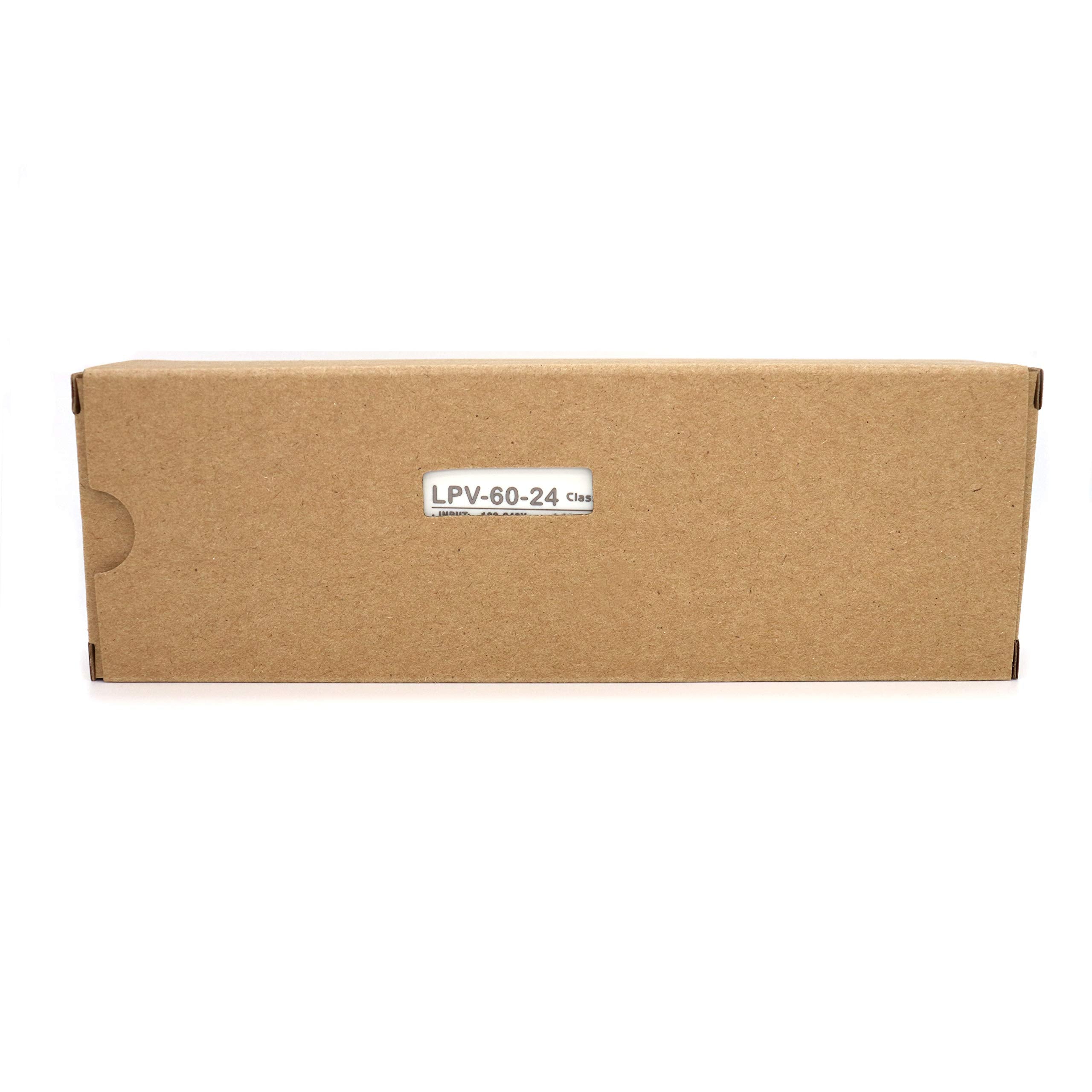 Mean Well LPV-60-24 sealed panel-mount suits indoor/outdoor signage.