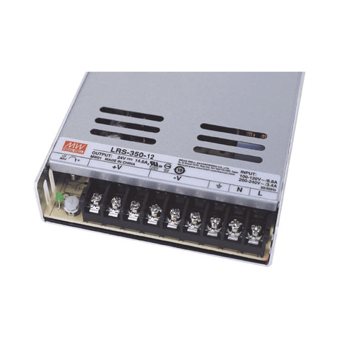 Mean Well LRS-350-12 input range switch enables US/CA setup
