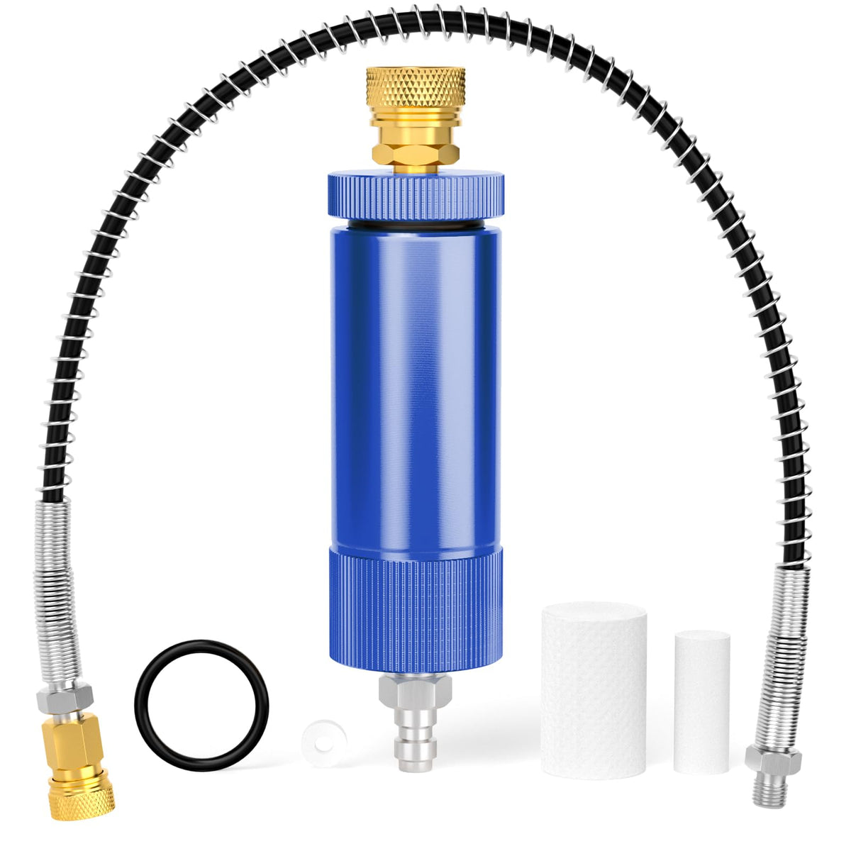 MEANLIN MEASURE water-oil separator assembly improves air purity for high-pressure systems.