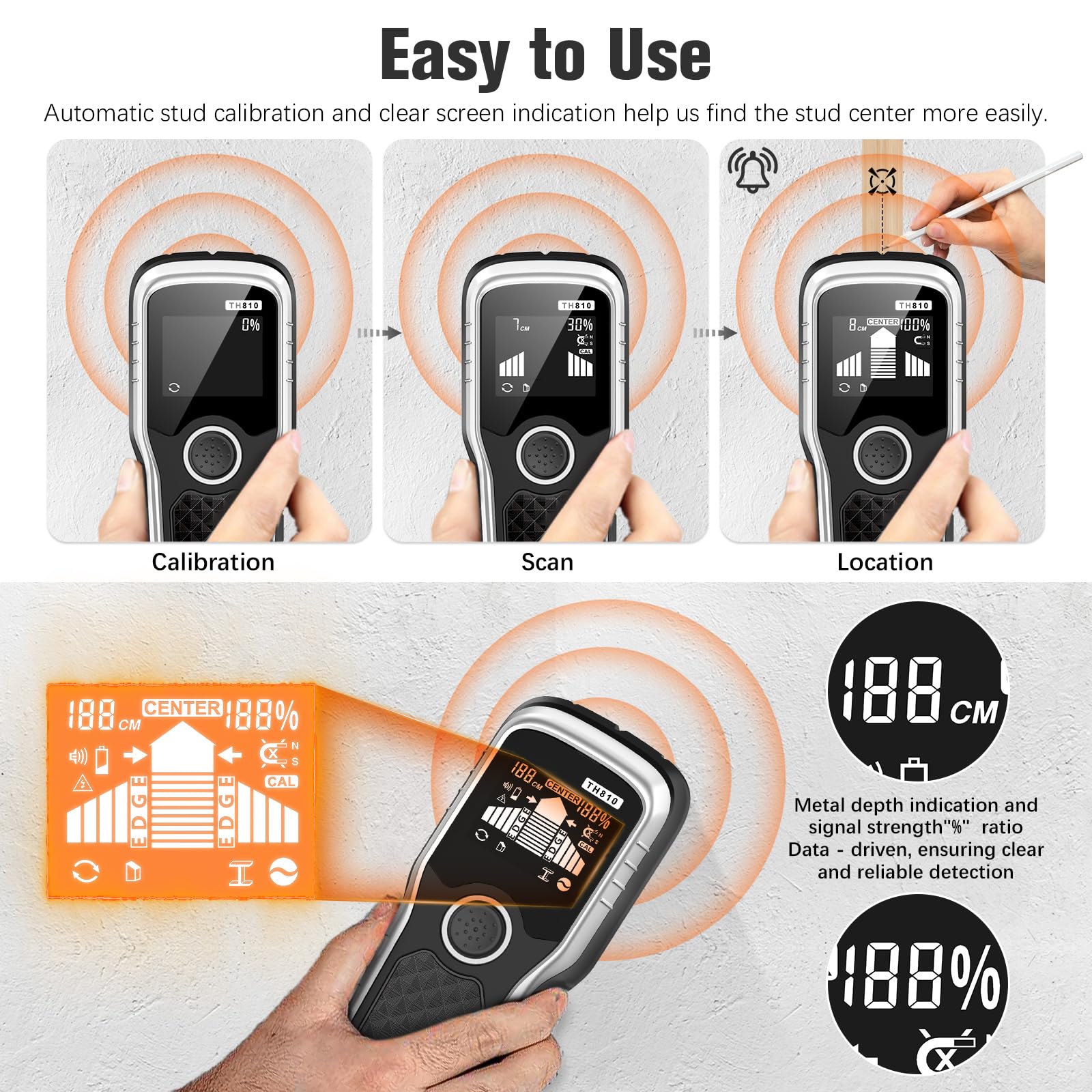 Meapro wall scanner side view highlights slim profile for portable use.