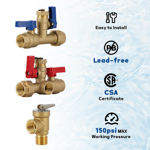 MEASUREMAN integrated drain valve with brass cap enables fast flushing