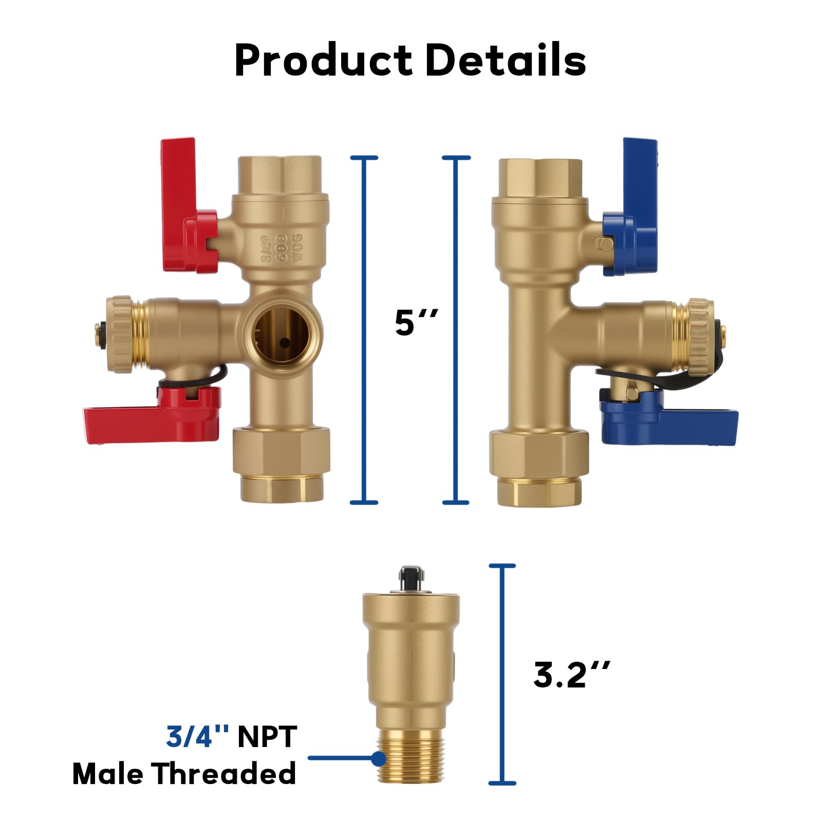 MEASUREMAN lead-free brass valves with color-coded handles ensure quick identification