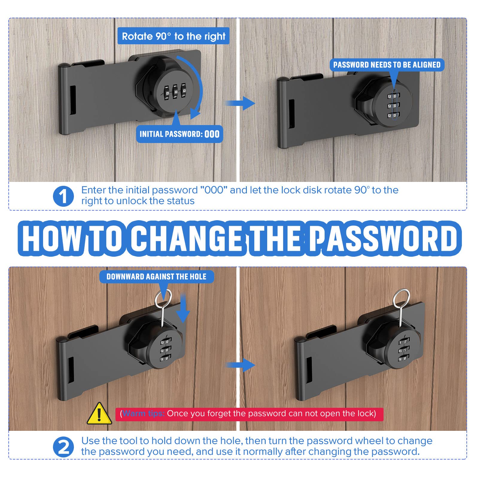 MeBantoo door latch at 90-degree mount demonstrates easy left or right installation.