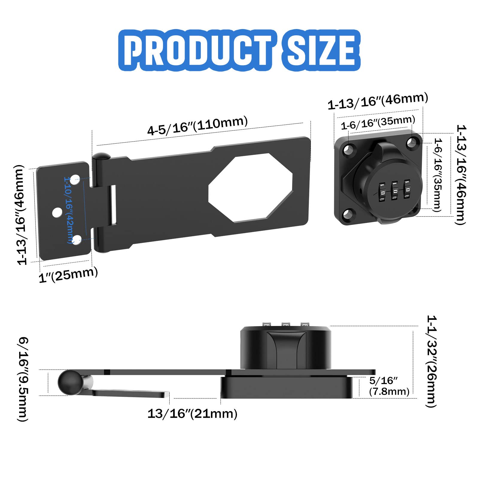 MeBantoo versatile latch on garden shed and barn doors.