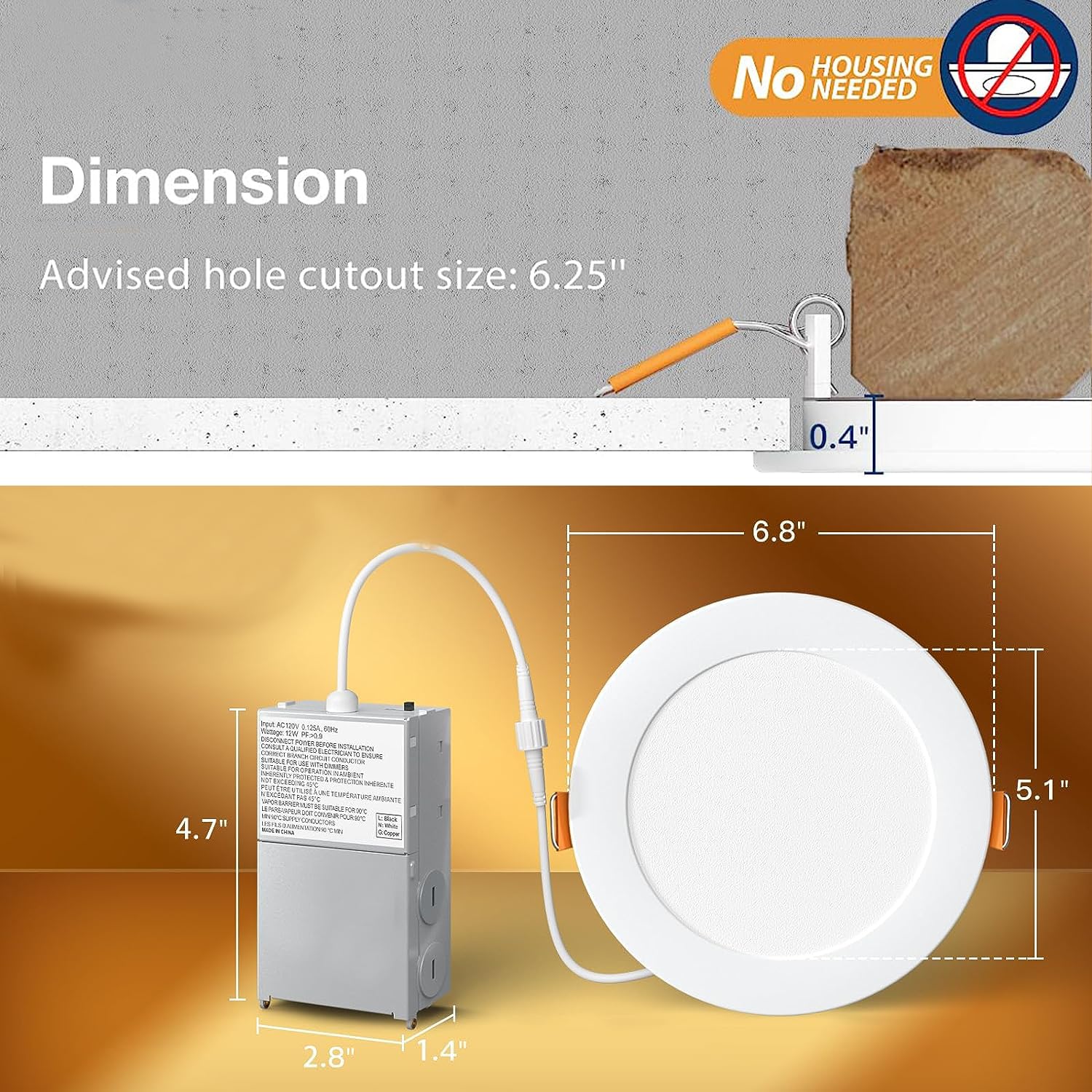 Meccein fire-retardant junction box adds safety for ceiling installations.