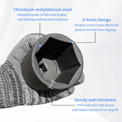 Meccion phosphide black finish socket resists wear and rust during use