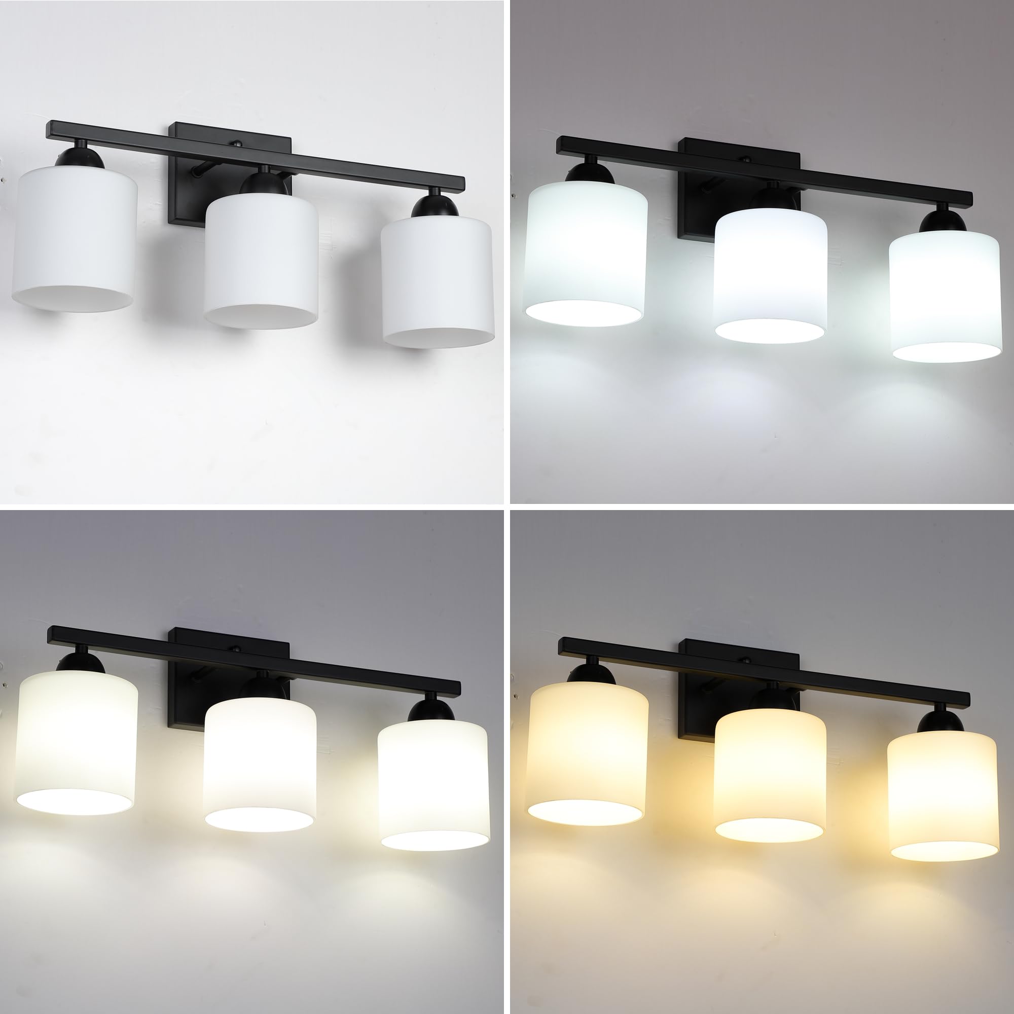 Mecgirn matte black finish bathroom light adds modern style to any mirror area.