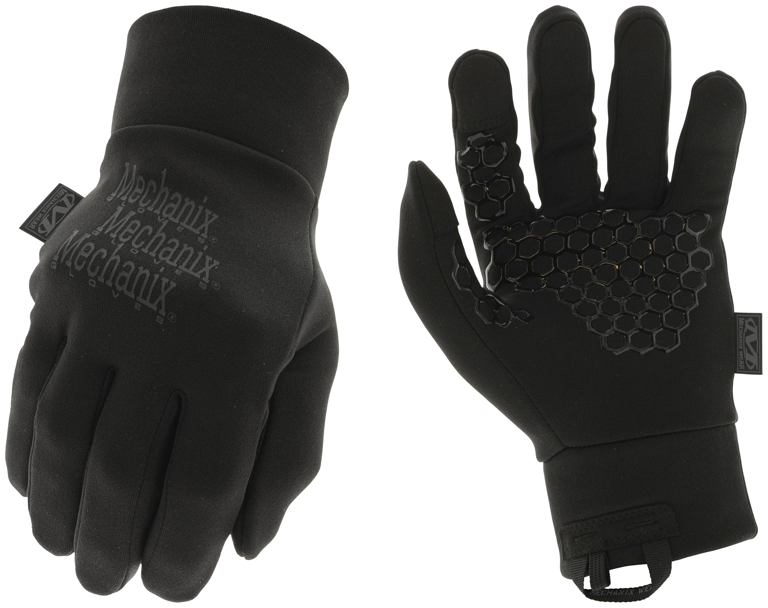 Mechanix Wear ColdWork gloves side view showing warm micro-fleece lining.