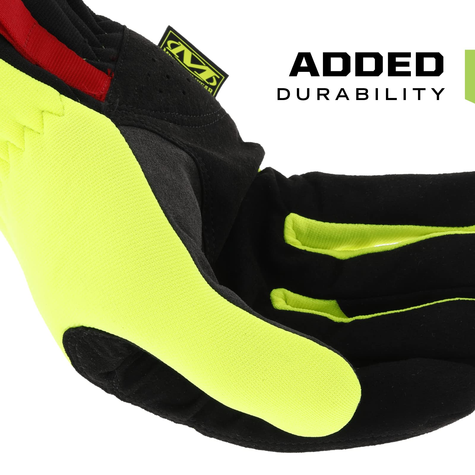 Elastic cuff of Mechanix Hi-Viz FastFit enables quick on/off and secure fit.