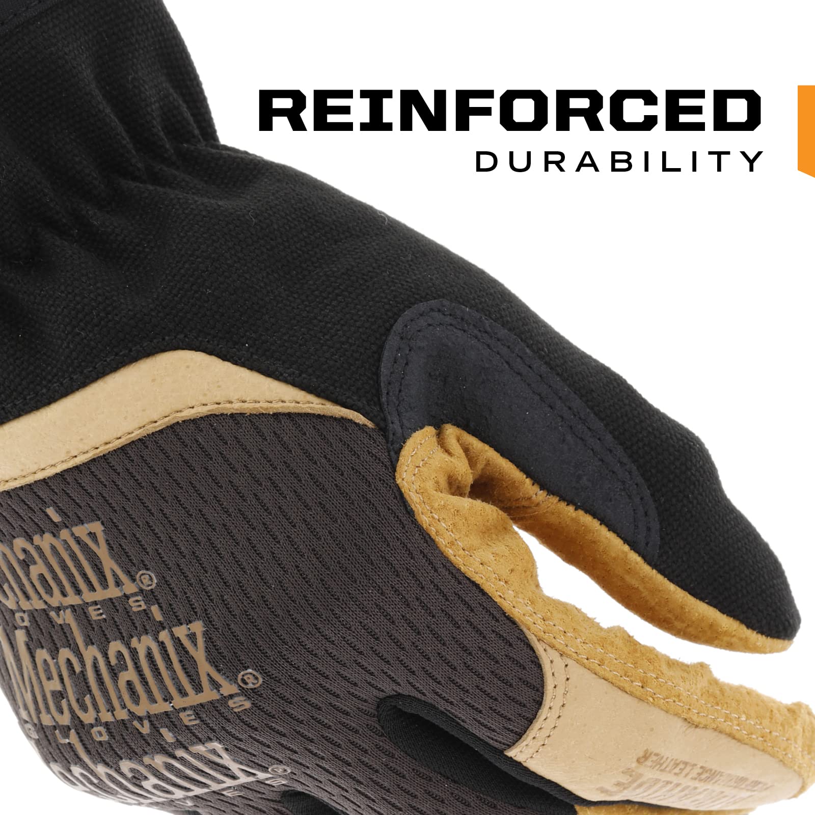 Mechanix Wear Fastfit Leather Gloves TrekDry breathability improves comfort on long shifts.