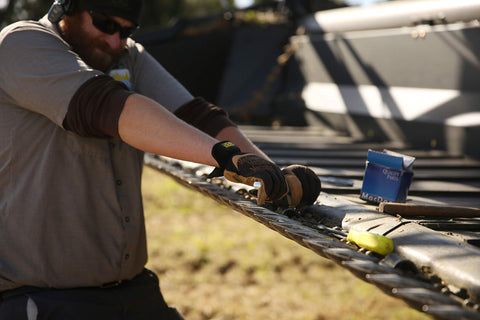 Mechanix Wear Fastfit Leather Gloves breathable perforations keep hands cooler during work.