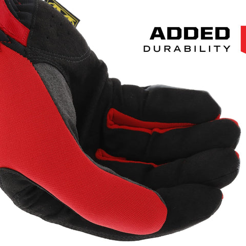Ripstop back of hand on Mechanix FastFit gloves for durability