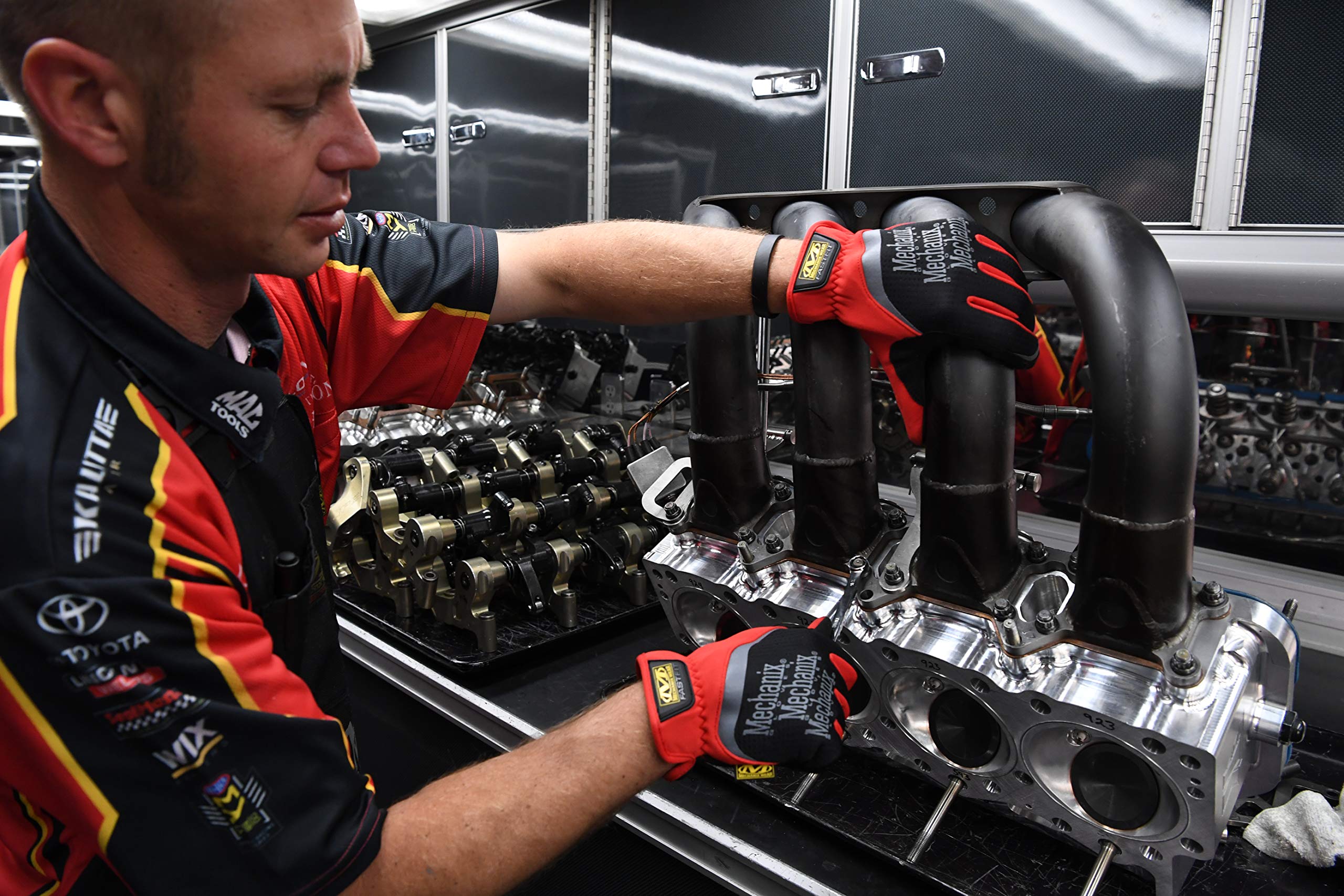 Ventilated palm padding on Mechanix FastFit gloves for cooling