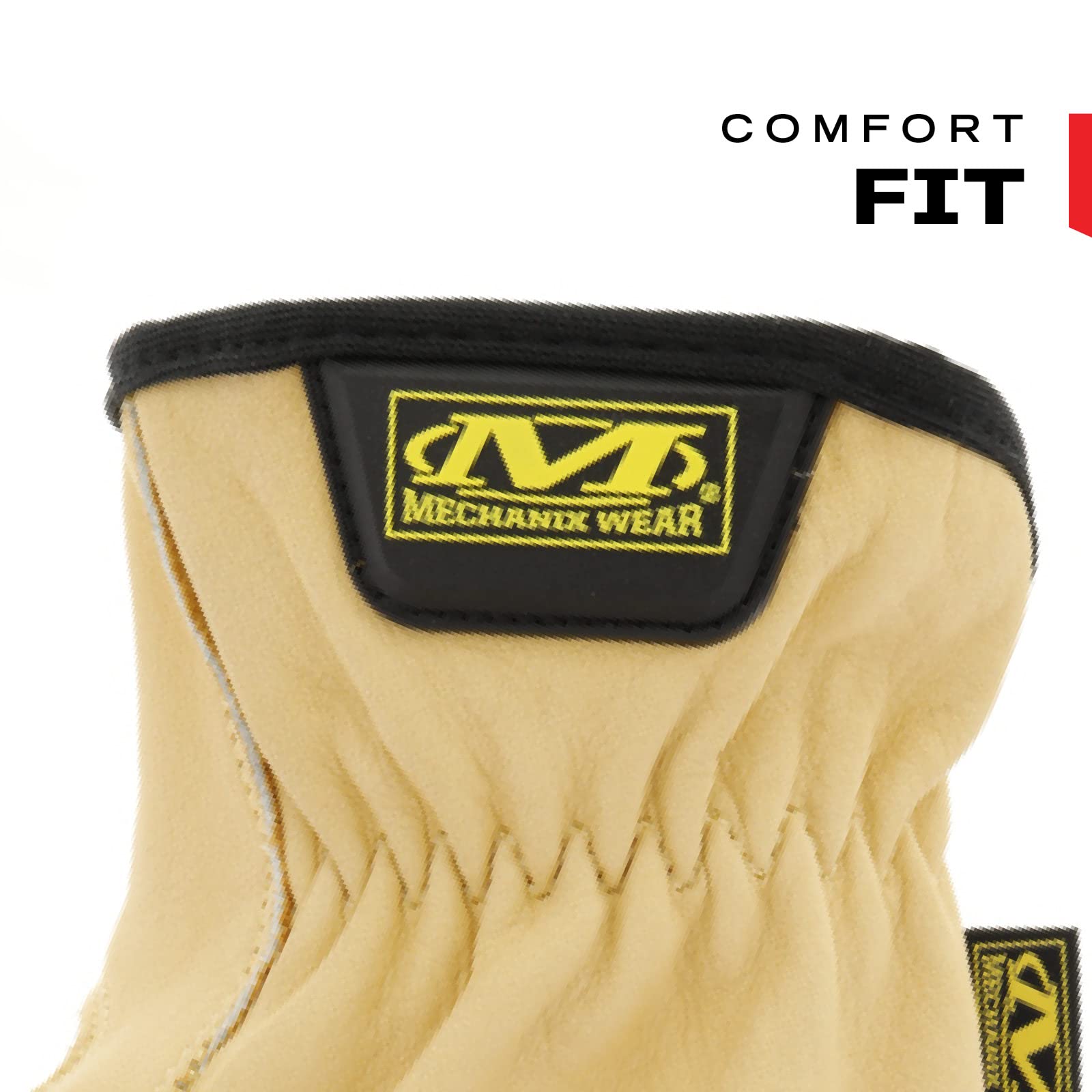Mechanix Wear Leather Cow Driver Gloves elastic cuff enables easy on and off.
